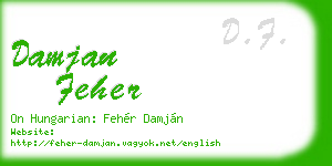 damjan feher business card