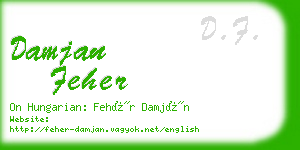 damjan feher business card